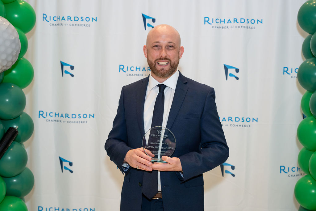 Kayvan Moghaddassi, recipient of the Richardson Chamber of Commerce 2024 Volunteer of the year award