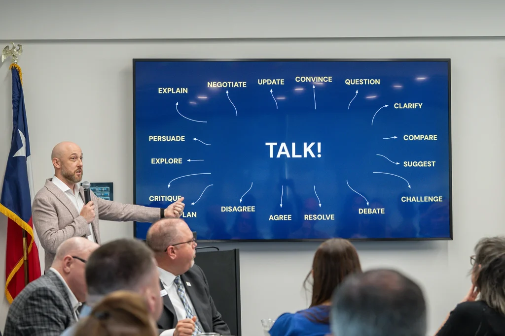 Kayvan Moghaddassi discussing why just talking can make it harder to run productive meetings